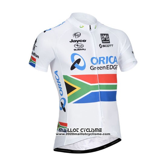 2014 Maillot Ciclismo Orica GreenEDGE Champion Afrique Du Sud Manches Courtes et Cuissard